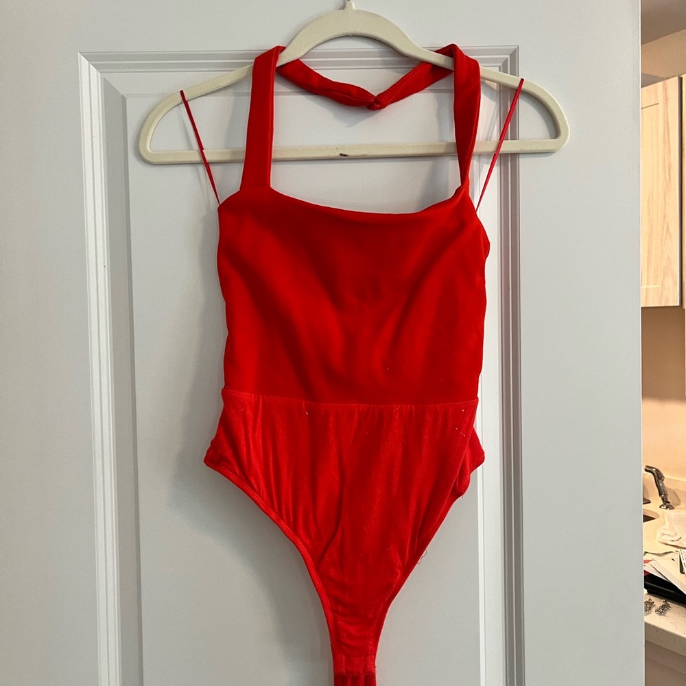 Superdown red bodysuit